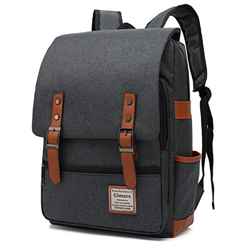 Gimars Mochila vintage portatil 15.6 pulgadas ordenador ejecutivo business escolar juvenil
