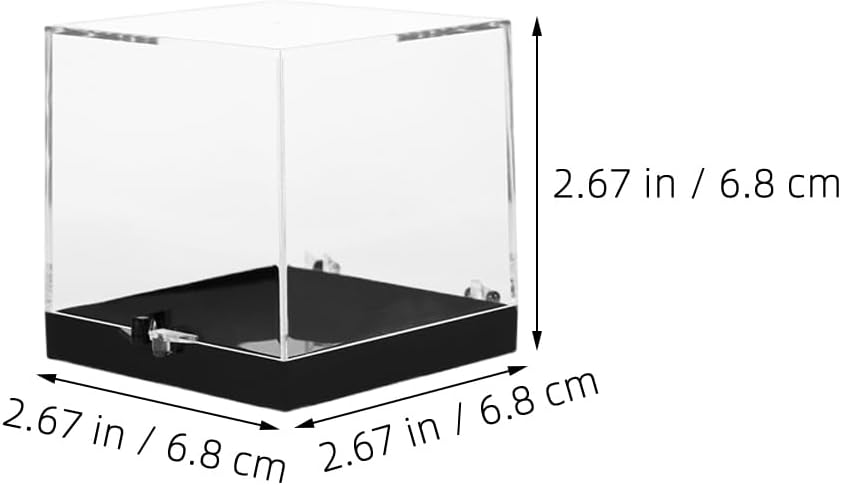 Ipetboom 4pcs Rock Collection Display Boxes - 2.67in Clear Miniature Storage Case Container for Mineral Specimens Gemstone Jewelry and Coins Sample with Unique Labeling System for Easy Organization