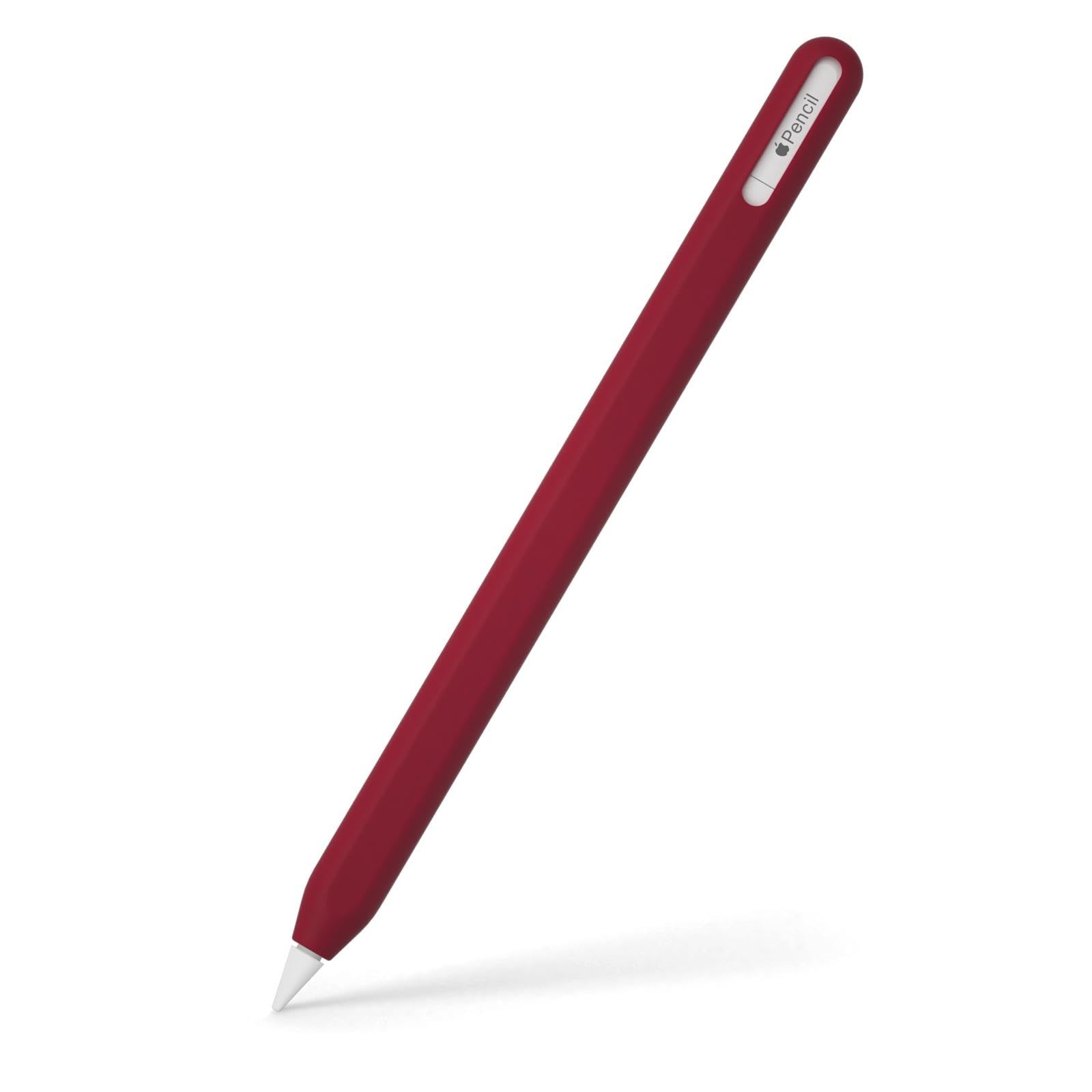 Oboe Silicone Cover Pencil Case Sleeve Compatible with Apple Pencil (USB-C) for iPad Pro 11/12.9 inch Skin (B-Wine Red) [Stylus Pencil is NOT Included]-picture-36
