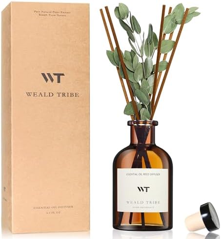 WEALD TRIBE Flower Reed Diffuser Set Eucalyptus & Lavender Scent ...