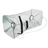 Système de piégeage optimisé : la cage à écrevisses pliable est dotée d’un ingénieux système d’appât qui attire efficacement écrevisses, crevettes et crabes pour des sorties de pêche fructueuses. cage à crabes portable