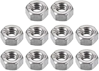 sourcingmap Hex Nuts, 1/4-20 UNC 304 Stainless Steel Thread Hexagon Nut 10pcs