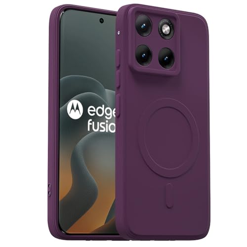 Image of Back Cover | MagFit Ring Design (Non-Magnetic) | Shockproof Case | Anti-Slip Grip | Raised Camera Edges | Slim Protective Case for Motorola Moto Edge 70 Fusion 5G (Purple)