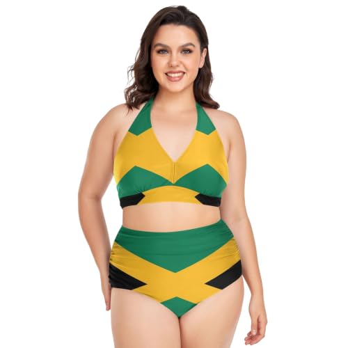 Maillot de bain deux pièces ajustable avec maintien taille haute Jamaïque