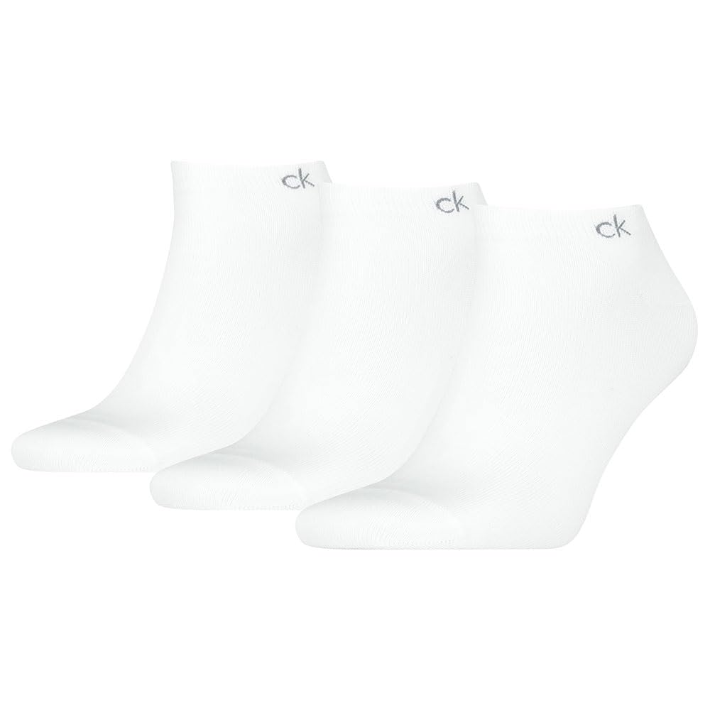 Calvin Klein Men's Sneakers, White, 39-42 (Pack of 3)