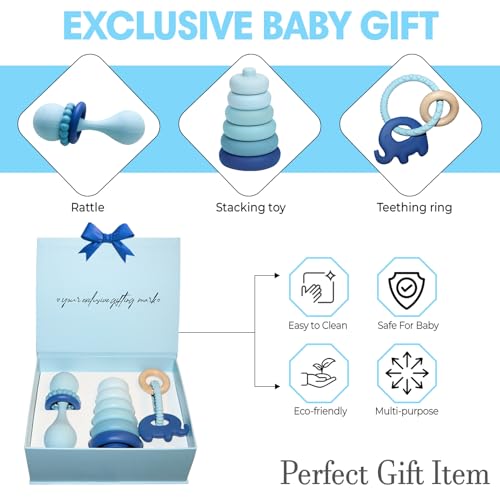 image for Generic YoMark Upscale Baby Gift Set for Baby Shower Gender Reveal or 