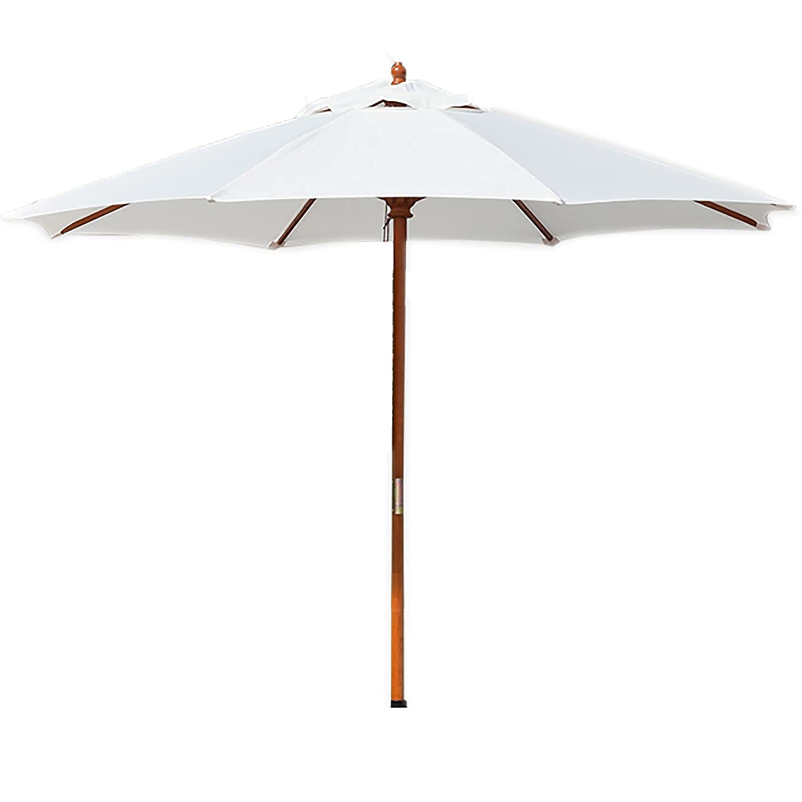 CLSDRZC Wood Bilar, parasol ogrodowy balkon na zewnątrz z korbą i 8 solidnych żeber, ochrona przed słońcem UV