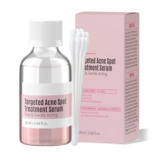 Acne Care Serum With Cotton Buds - Dark Spot Drying Lotion - Fast & Gentle Action For Acne Scar Removal，Blemish Control & Reduce Redness