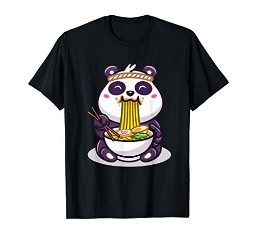 Cute Panda loves Ramen, Anime, Kawaii, japanese funny Camiseta