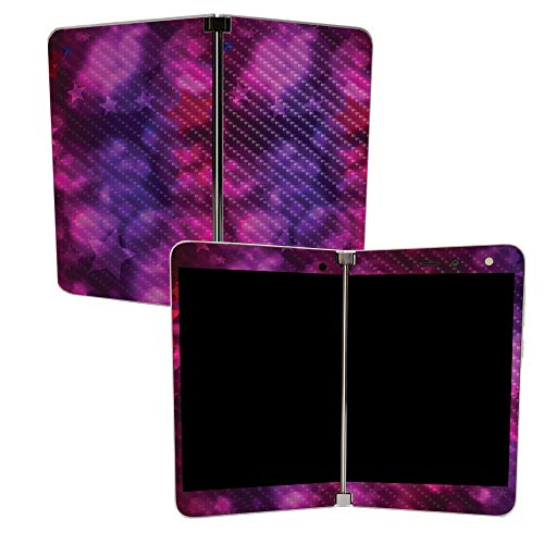 Image of MIGHTY SKINS MightySkins Carbon Fiber Skin for Microsoft Surface Duo - Star Power | Protective, Durable Textured Carbon Fiber Finish | Easy to Apply, Remove, and Change Styles | Made in The USA
