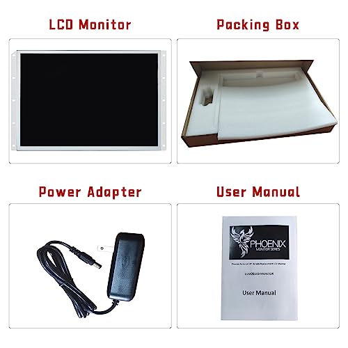Image of UNICO 26 inch Arcade Monitor, 4:3 Ratio LCD Gaming Monitor for HDMI /VGA /CGA /EGA Arcade Machine