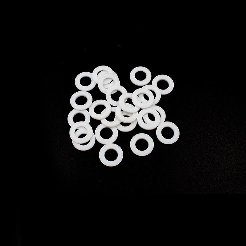 Podkładki płaskie PTFE, Zestaw 10 uszczelek PTFE Płaski pierścień 2 mm M6 do M45 Podkładki O-ring do kranu z wężem falistym(M45x55x2mm)