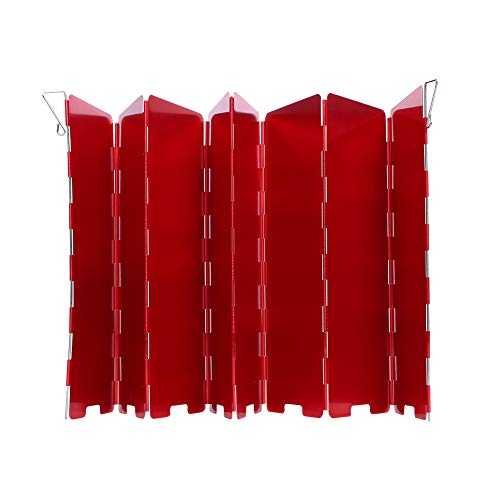 Riuulity Parabrisas para Estufa de Camping Al Aire, Protector contra el Viento para Estufa de Diseño Plegable para Evitar Vientos Fuertes, Accesorio para Acampar para Campistas, Material de