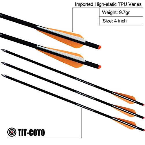 Carbon 20-22 Inch Crossbow Bolts and Broadheads Set, 12pcs Arrows & 12pcs Heads (24 Pack)