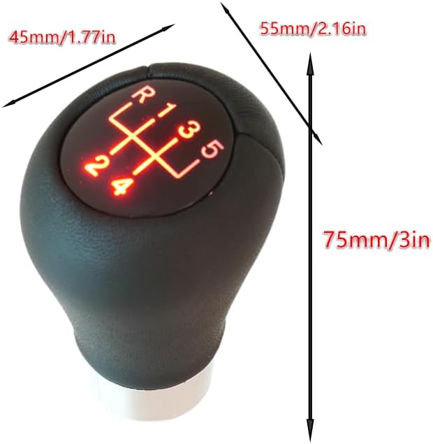 5 Speed LED Gear Shift Knob for BMW E46 E81 E82 E87 E88 E90 E91 E92 E93 Manual Transmission