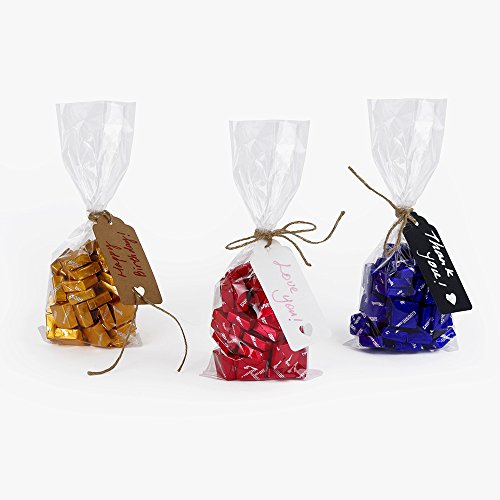 150Ct Kraft Gift Tags Labels With String (3 Colors) #TOP3