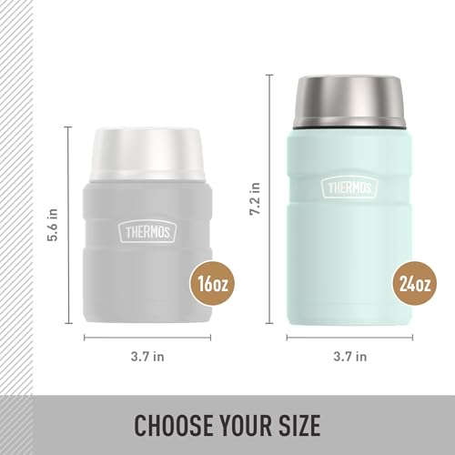 Image of THERMOS Stainless King Vacuum-Insulated Food Jar, 24 Ounce, Matte Light Blue