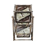 MOTHNUR Marco de Fotos Decorativo de Noria DIY de 5 Pulgadas, Color Negro, Material Plástico, Marco Giratorio para Fotografías de Boda y Decoración de Escritorio, Adecuado para Oficina