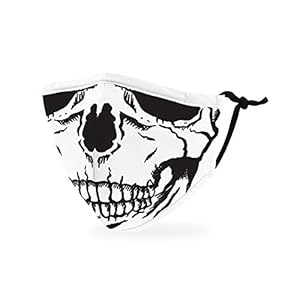 Weddingstar 3-Ply Kid’s Washable Cloth Face Mask Reusable and Adjustable with Filter Pocket – Skull
