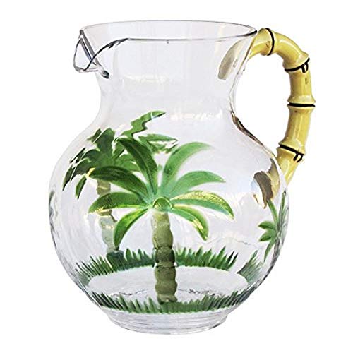 Diligence4us AC-0611 Palm Tree Sensation Pitcher with Bamboo Handle