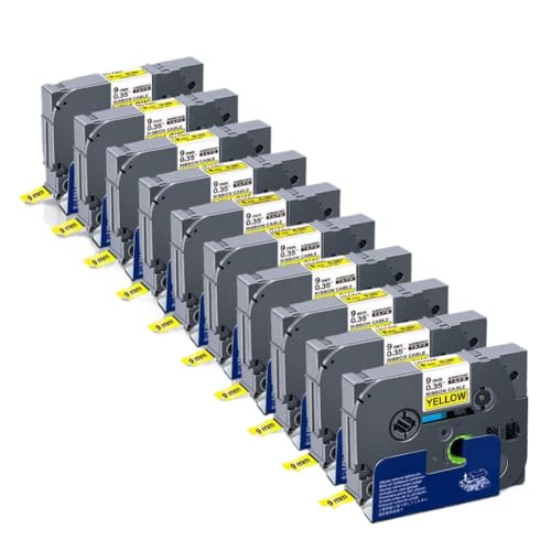 12 �~�����[�g���_��� ID �e�[�v���x�����[�J�[�ƌ݊��� FX231 FX211 FX221 FX241 PT PT H110 �v�����^�p�i(9mm Black on Yellow)