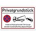 Produktbild Schild Privatgrundstück Abgeschleppt - 30x20 cm Kunststoff - Parken Verboten - Fahrzeuge Werden kostenpflichtig abgeschleppt - Klares Zeichen für Parkverbot - Parkplatz Schilder Privatgrundstück