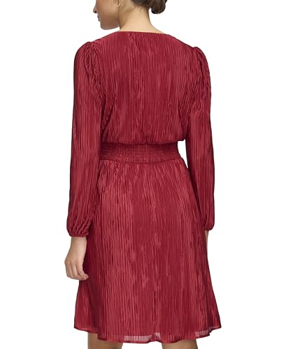 Image of Kensie Women's Balloon Sleeve Smocked Waist Mini Dress