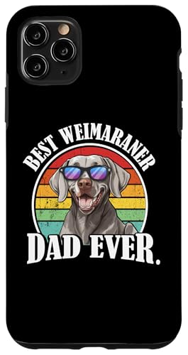 Cute Retro Vintage Weimaraner Dad Lover �X�}�z�P�[�X iPhone 11 Pro Max �p