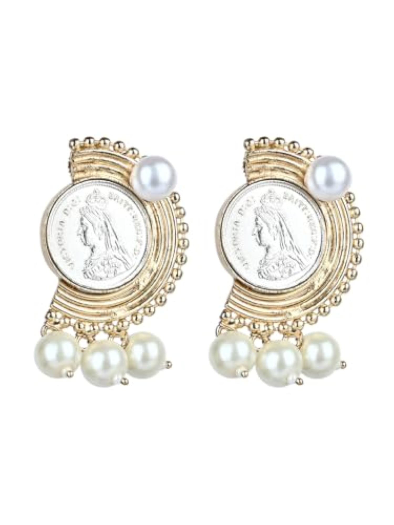 Women's Gold Plated Dangle Earrings, Gift for Her