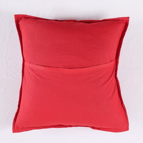 Image of Ravaiyaa - Attitude is everything Set Of 2 PC Home Sofa Decor Cotton Cushion Cover, Handmade Khambadiya Patchwork Pillow Case, Embroidery Cushions