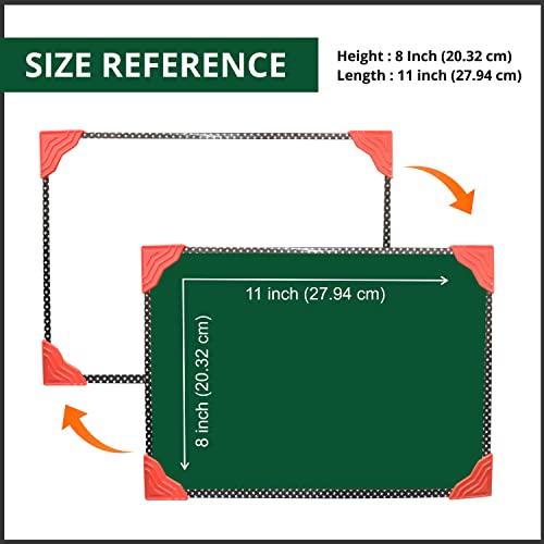 Image of Non-Magnetic 8x11 Inch Double Sided White Board & Chalkboard Slate Both Side Writing Boards, One Side White Surface & Back Side Green Surface - Set of 01