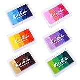 almohadilla de tinta epson l120 【24 colores vivos】: La almohadilla de tinta para niños incluye 6 paquetes de 24 colores diferentes, que pueden ayudar a sus hijos a crear arte de huellas dactilares y otras manualidades con su imaginación.