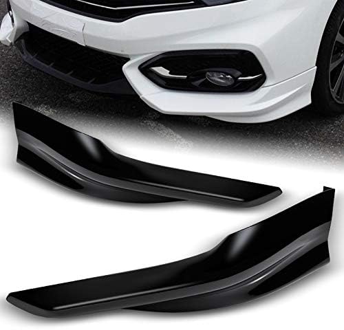 2PCS Front Body Kit Bumper Lip Kit compatible with 2014-2015 Honda Civic 2-DR/Coupe, HFP-Style Splitter Trim Protection Spoiler, Air-Dam-Chin-Diffuser (Unpainted Matt Black)