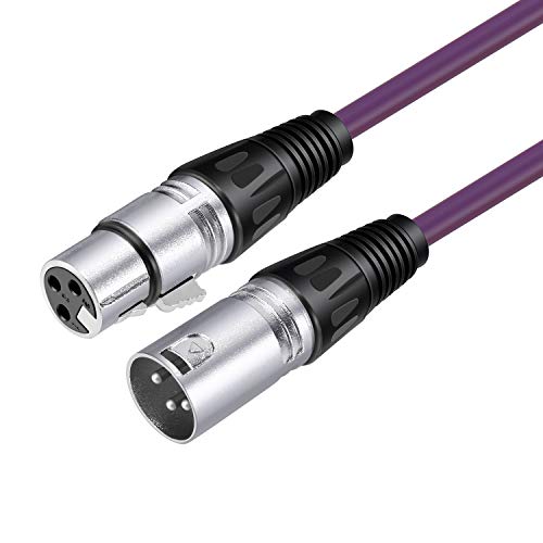 Neewer 6-Pack Audio Mic Cable Cords 24.9 Feet/7.6 Meters -Xlr Male To Xlr Female Colored Snake Cables (Purple/Red/Blue/Orange/Yellow/Green) #TOP6