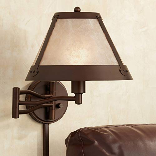 Franklin Iron Works Samuel Rustic Mission Swing Arm Wall Lamp Ind...