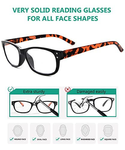 Image of Eyekepper Classic Reading Glasses for Men 5 Pack Spring Hinges Readers