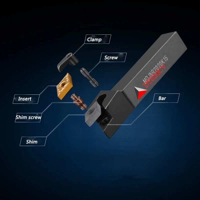 1pc MDJNR1616H11 MDJNR2020K11 MDJNR2525M11 External Turning Tool Holder MDJNR MDJNL Lathe Cutting Tools for DNMG Carbide Inserts(MDJNL2020K11)