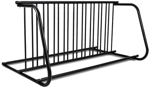 GarveeTech 10 Bike Rack, 61 in Length Powder-Coated Steel Commercial Grid Bike Rack for Garages Streets Yards School Bike Events (Double Side)