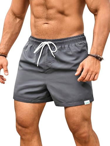 Mens Swim Trunks with Compression Liner 5 Inch Inseam Men's Board Shorts Quick Dry Swimsuit Men3