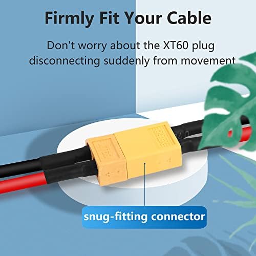 GELRHONR XT60 Male to XT60 Female Extension Cable with 30A Fuse 14AWG Silicon Wire for Ebike,Drone Car Lipo Battery Charger-2PCS