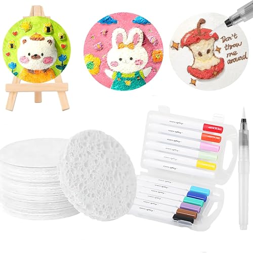 Image of BIRDWARE 3D Squeezing Drawing Canvas for kids, 3D Art Kit - Aqua Puffs Princesses & Unicorns, Mess-Free Painting Craft for Kids, DIY Colour & Inflate Activity, Travel Toys & Creative Gifts for Girls & Boys Ages 4, 5, 6, 7, 8, 9, 10 (60 Pc + 12 Sketchpen + 1 Water Brush)