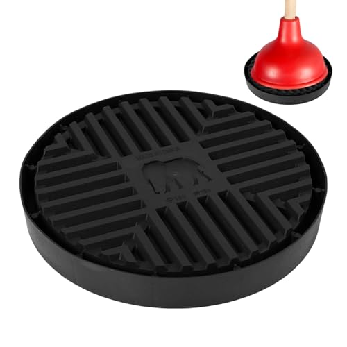 Gosknor Support de Piston, 18cm Plateau à Piston Rond Plunger Tray Tapis de Séchage à l'Air pour Ventouse Attrape Les Gouttes Rangement pour Ventouse Panier pour Accessoires de Salle de Bain