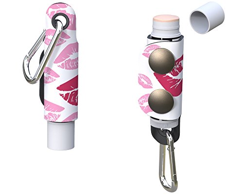 Snaps, Lip Balm Holder"Pink Lips" MADE IN THE USA ! More designs available here, Chapstick Holder, Great Gift, Stocking Stuffer or Personal Use