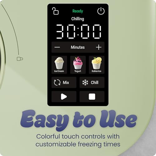 Image of Iceman by Chefman Trio Ice Cream Maker | No Pre-Freezing with Built-In Compressor | for Ice Cream, Froyo, Sorbet, Sherbet, Italian Ice, Frozen Yogurt & More | (2) 20oz Containers & Lids