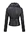 Bellivera Chaqueta Corta de Piel Sintética para Mujeres, Chaqueta de Moto con...