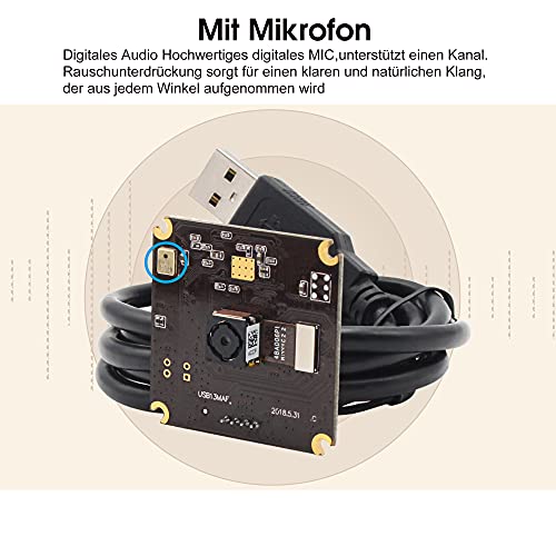 Svpro 13MP Autofocus USB Camera con microfono, HD