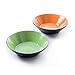 Deagourmet Nero&Colore Insalatiere, Stoneware, Nero/Arancio,Verde, 0, 2 unità