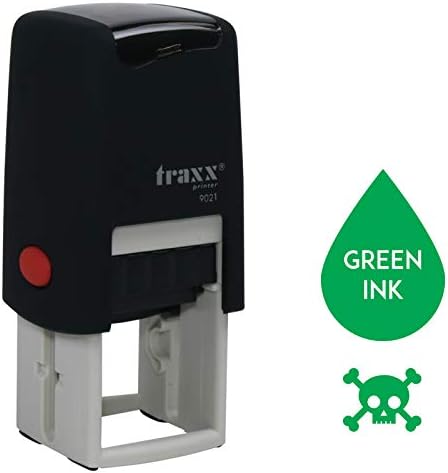 Traxx 9021 Loyalty Card Self Inking Rubber Stamp Business Cafe Coffee Shop *A Black Coffee Bean Design*