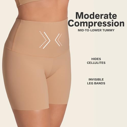 Image of Leonisa PowerShorts Shapewear Shorts Tummy Control, High Waisted Shaper Slip Shorts for Women