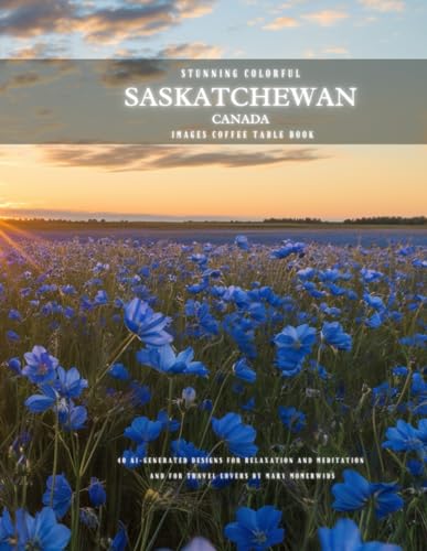 Stunning Colorful Saskatchewan Canada Images Coffee Table Book: 40 AI-Generated Designs for Relaxation and Meditation and for Travel Lovers